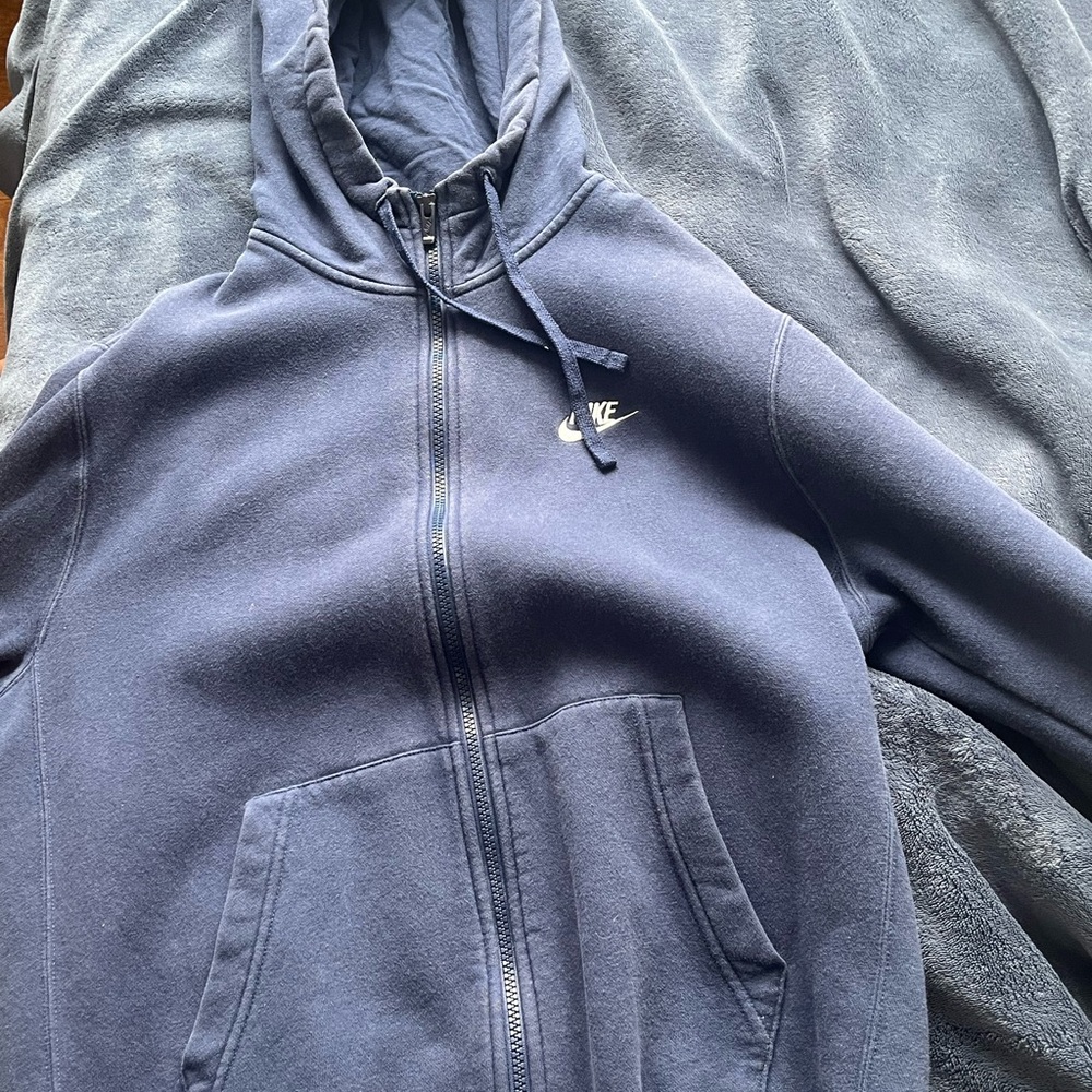 Nike Blue Zip-Up Hoodie